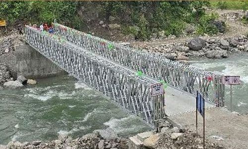 सेनाले सम्पन्न गरिदियो हुम्ला, कर्णाली नदीको बेलिब्रिज