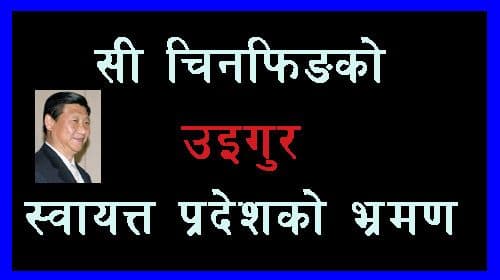 सी चिनफिङको उइगुर स्वायत्त प्रदेशको भ्रमण