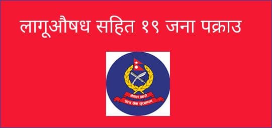 लागूऔषध सहित १९ जना पक्राउ