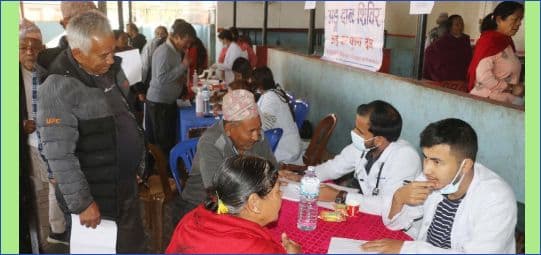 रेडियो जनसञ्चारको वार्षिकोत्सवको अवसरमा स्वास्थ्य शिविर आयोजना