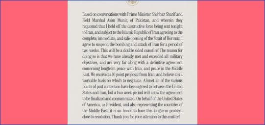 President Donald J. Trump makes a statement on Iran: