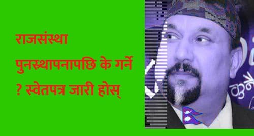 राजसंस्था पुनस्र्थापनापछि के गर्ने ? स्वेतपत्र जारी होस्
