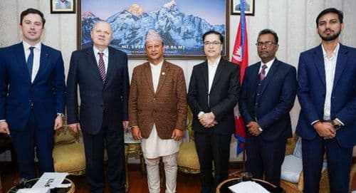 H E Ambassador of Russia 
Meets Nepal’s Minister