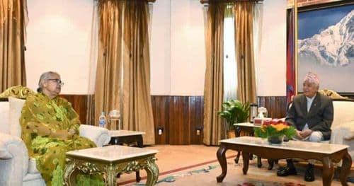 राष्ट्रपति र प्रधानमन्त्रीबीच भेटवार्ता