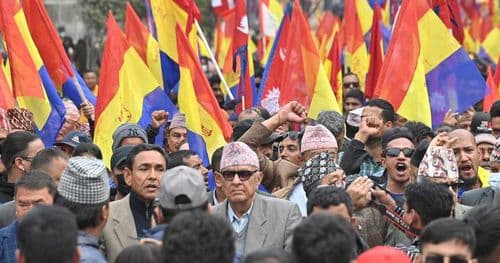 राप्रपाकाे प्रदर्शन बिजुलीबजारमा
