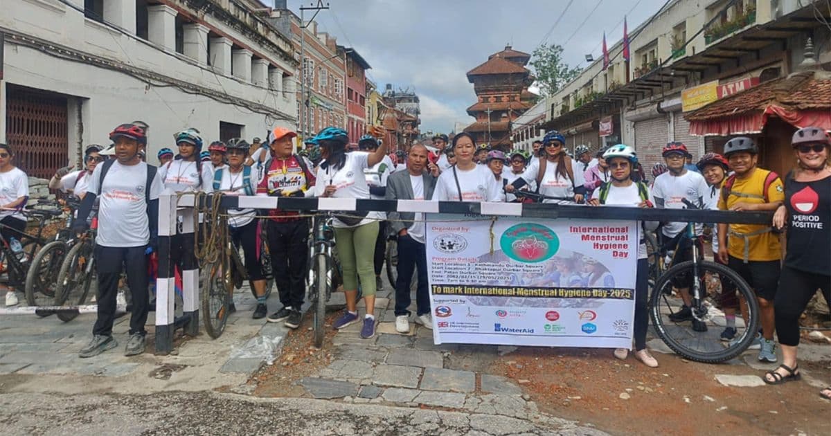 महिनावारी स्वच्छताका लागि साइकल र्‍याली