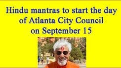 Hindu mantras to start the day of Atlanta City Council on September 15