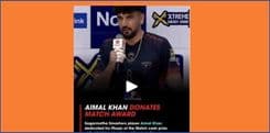 Pakistani player dedicated his prize for Nepal Flood Disaster