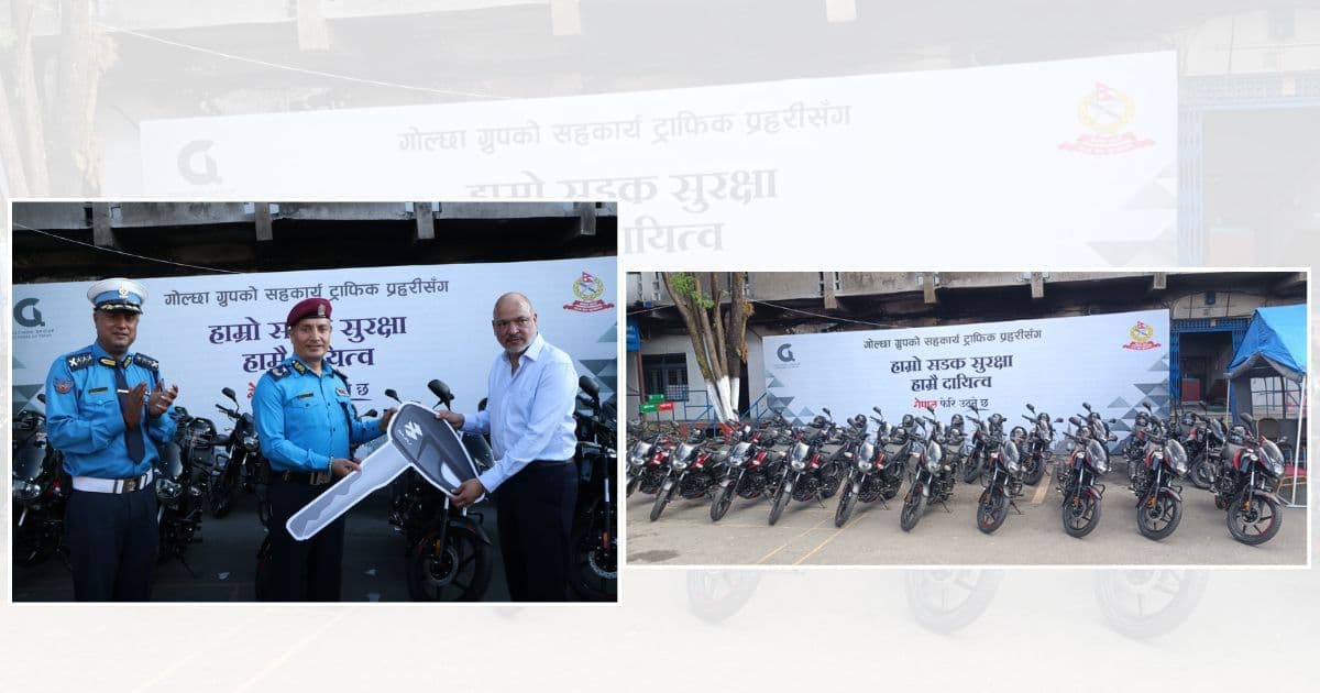 ट्राफिक प्रहरीलाई २० थान मोटरसाइकल हस्तान्तरण