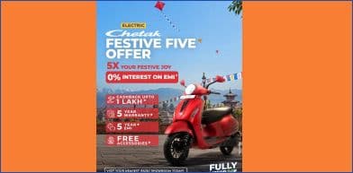 Bajaj Chetak Launches ‘Chetak Festive Five’ Offer