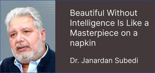 Beautiful Without Intelligence Is Like a Masterpiece on a napkin
Dr. Janardan Subedi