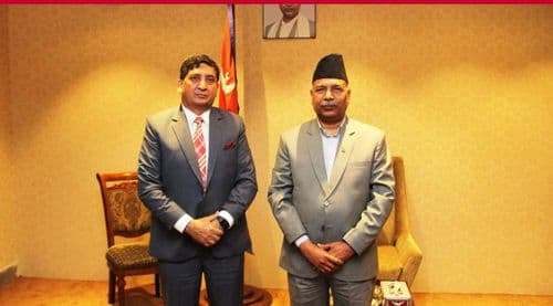 Vice President Yadav and Ambassador Hashmi of Pakistan