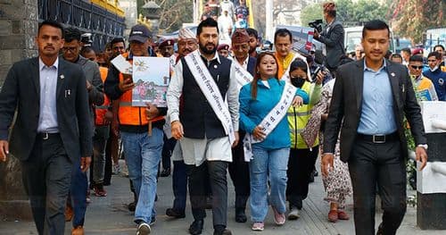 गृहमन्त्रीको नेतृत्वमा ट्राफिक जनचेतना र्याली